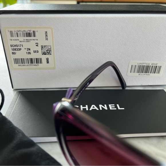 Chanel Acetate CC Bow Sunglasses 5171 Purple - Picture 10 of 10